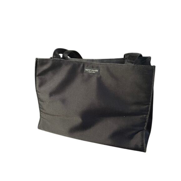 Kate Spade Black Nylon Sam Box Tote Shoulder Bag Vintage 90's - Picture 1 of 12